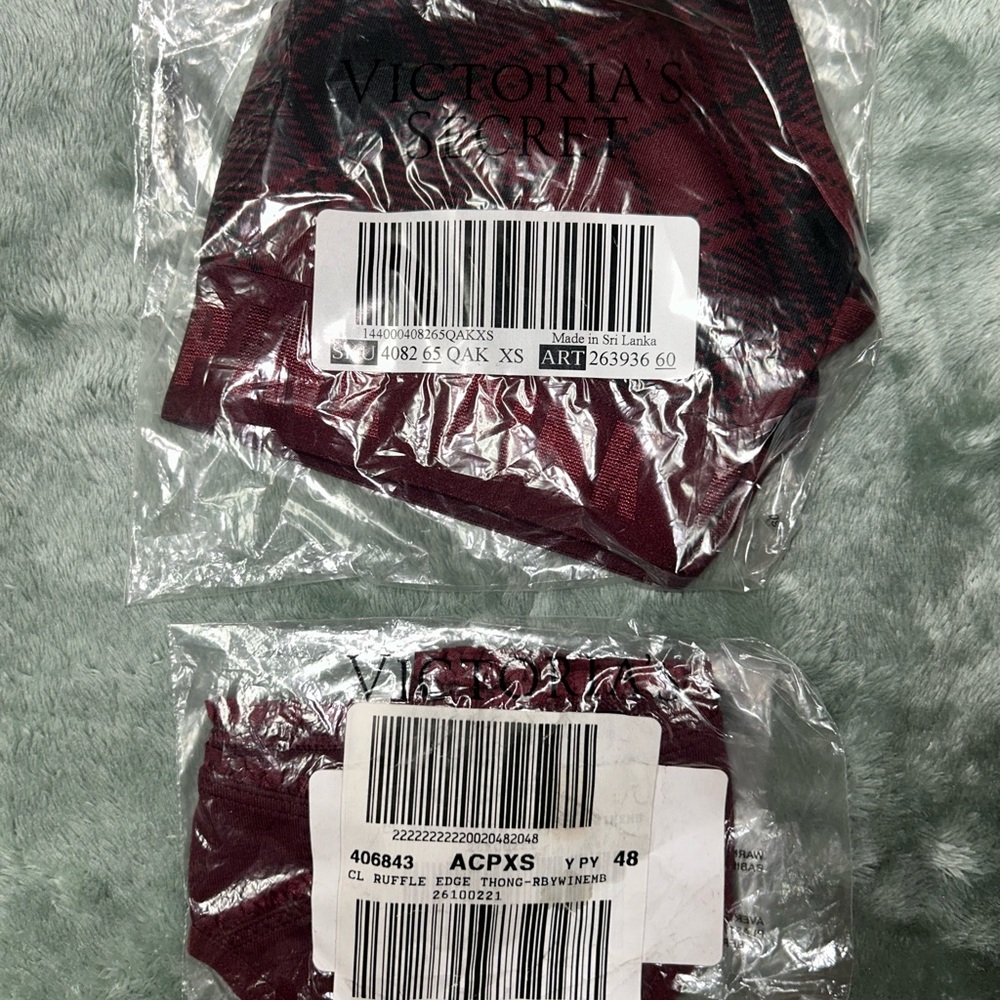 Victoria's Secret Burgundy Lingerie Set